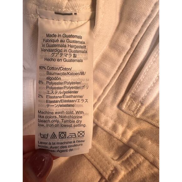 MADEWELL Women's White Button Closure High-Rise Skinny Jeans - Picture 6 of 6